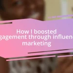 How I boosted engagement through influencer marketing