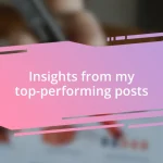 Insights from my top-performing posts